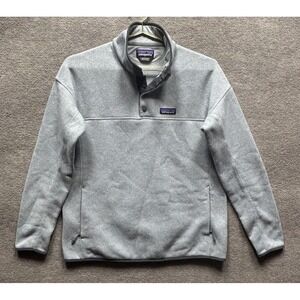 Patagonia Lightweight Better Sweater Marsupial Fleece Pullover Women Size L Gray